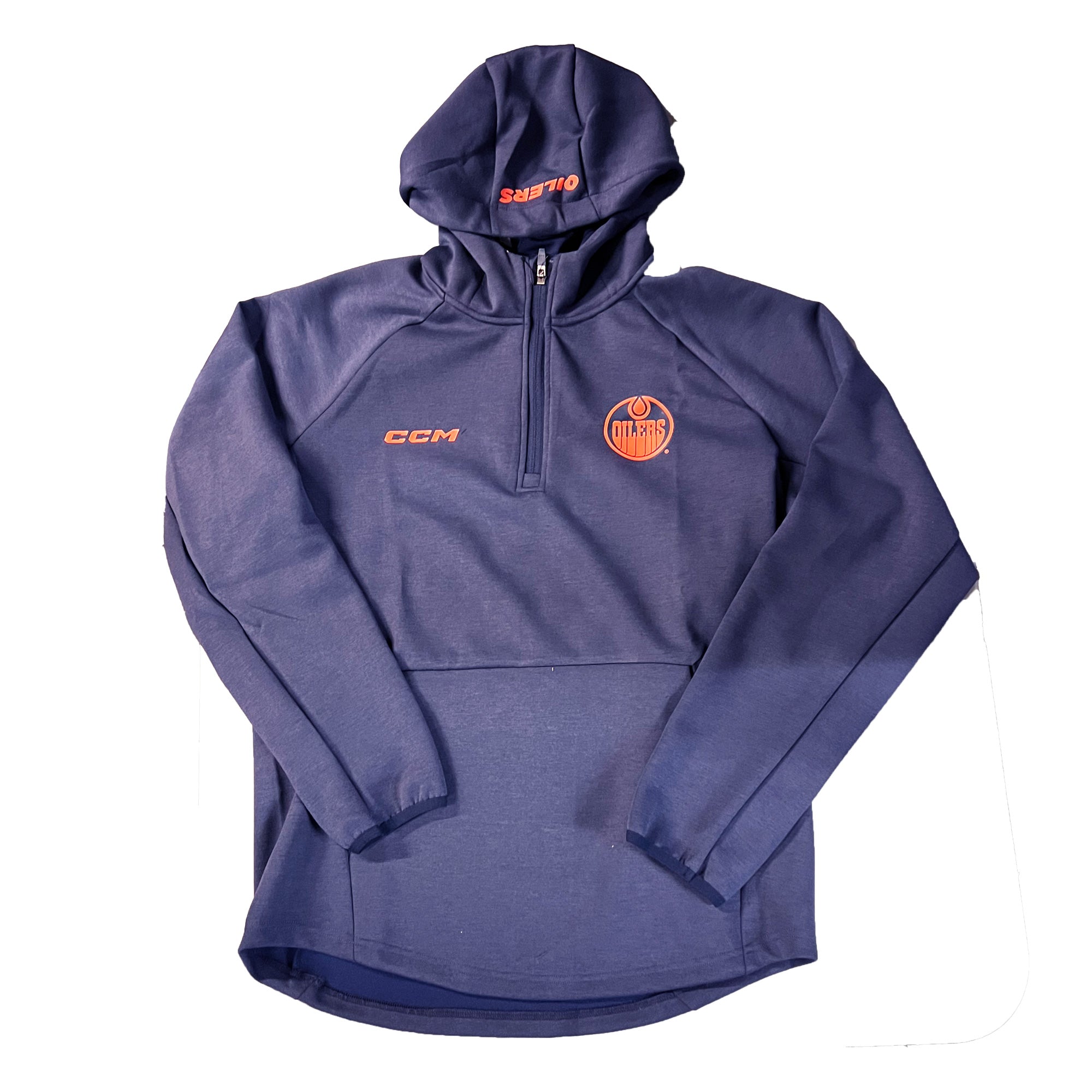 Edmonton Oilers CCM Alternate Logo Fleece Half Zip Hoodie