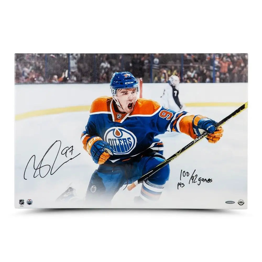 Connor McDavid Signed Autographed Edmonton Oilers #97 Blue Jersey –