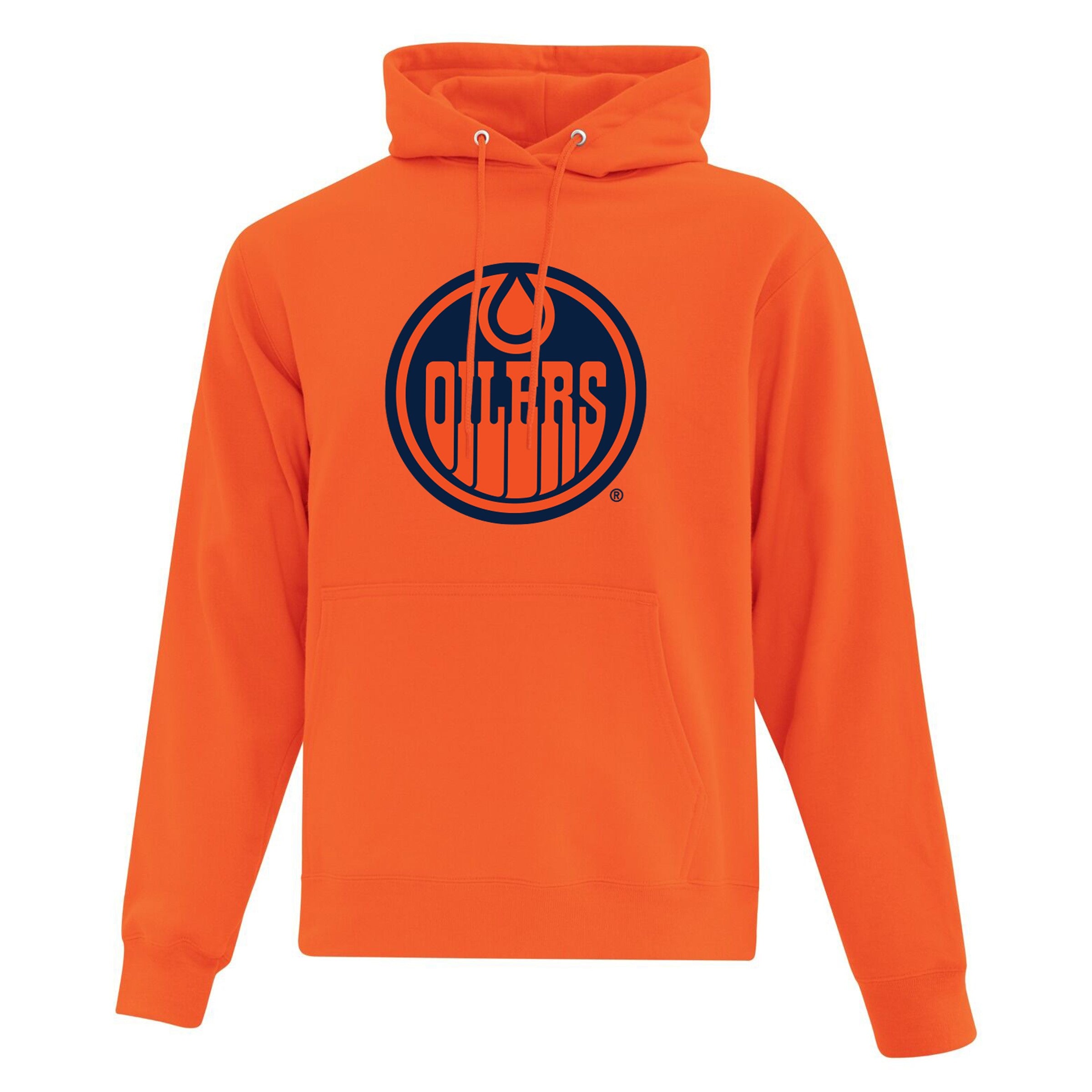 Men's Edmonton Oilers Fanatics Branded Heathered Gray/Orange Distressed  Logo Tri-Blend Raglan - Pullover Hoodie