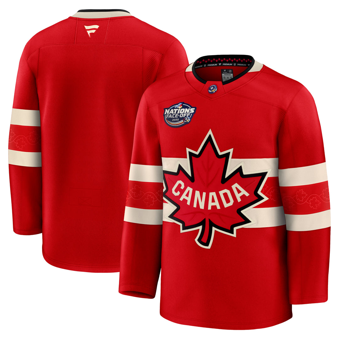 Team Canada 2025 4 Nations Face-Off Fanatics Blank Premium Red Jersey