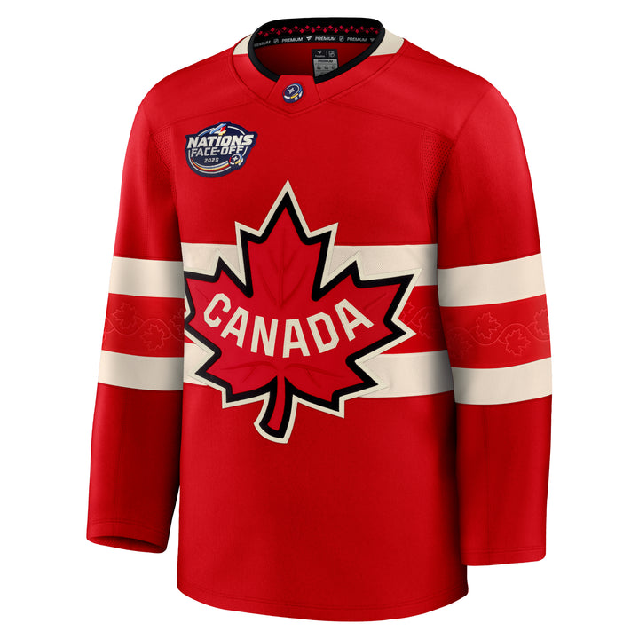 Team Canada 2025 4 Nations Face-Off Fanatics Blank Premium Red Jersey