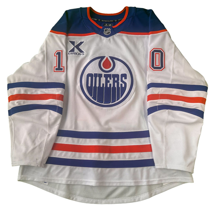 Derek Ryan Edmonton Oilers Game Worn Jersey - 2024-25 White Set #1 - C00170