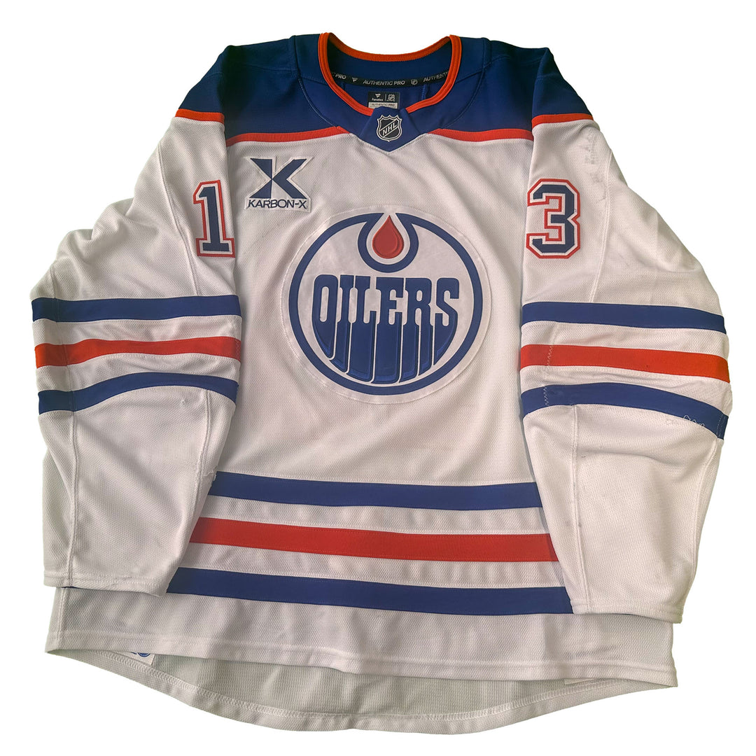 Mattias Janmark Edmonton Oilers Game Worn Jersey - 2024-25 White Set #1 - C00171