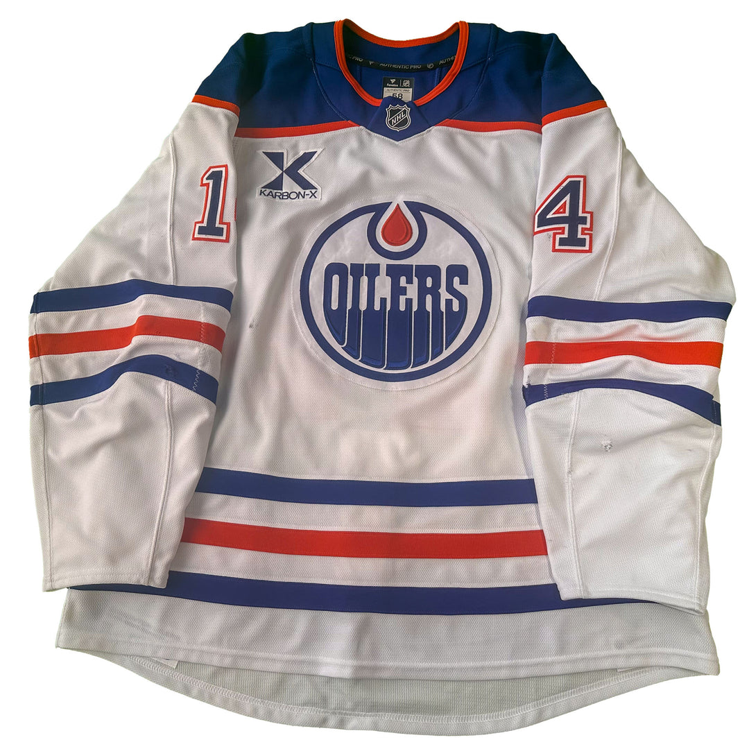 Mattias Ekholm Edmonton Oilers Game Worn Jersey - 2024-25 White Set #1 - C00172