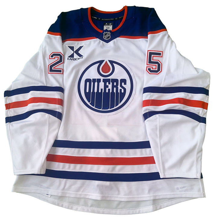 Darnell Nurse Edmonton Oilers Game Worn Jersey - 2024-25 White Set #1 - C00177