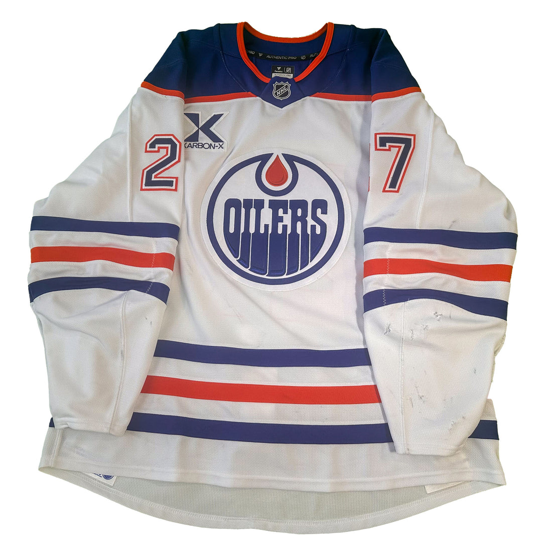 Brett Kulak Edmonton Oilers Game Worn Jersey - 2024-25 White Set #1 - C00178