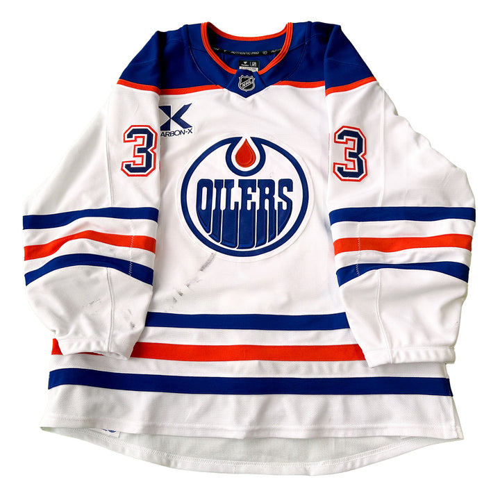 Viktor Arvidsson Edmonton Oilers Game Worn Jersey - 2024-25 White Set #1 - C00183