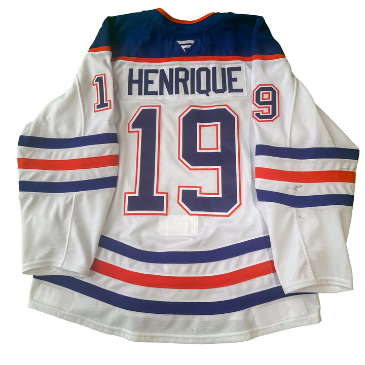 Adam Henrique Edmonton Oilers Game Worn Jersey - 2024-25 White Set #1 - C00174