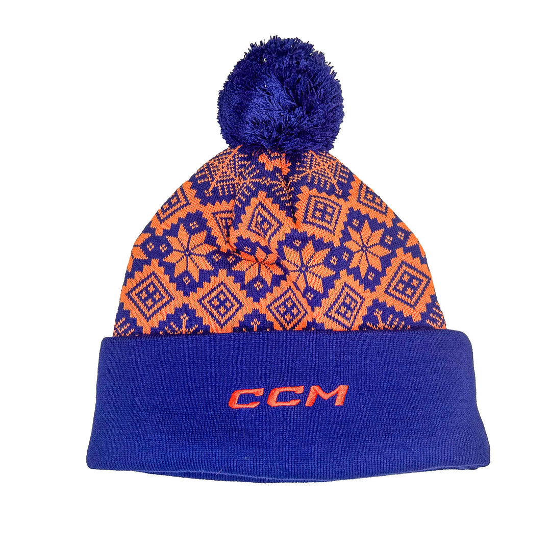 Bakersfield Condors CCM Festive Blue & Orange Logo Toque w/ Pom