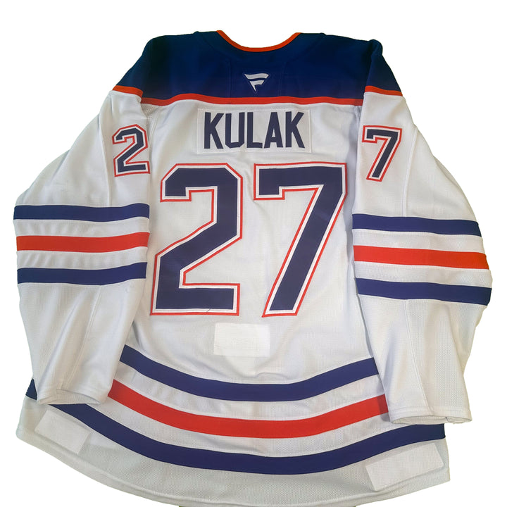 Brett Kulak Edmonton Oilers Game Worn Jersey - 2024-25 White Set #1 - C00178