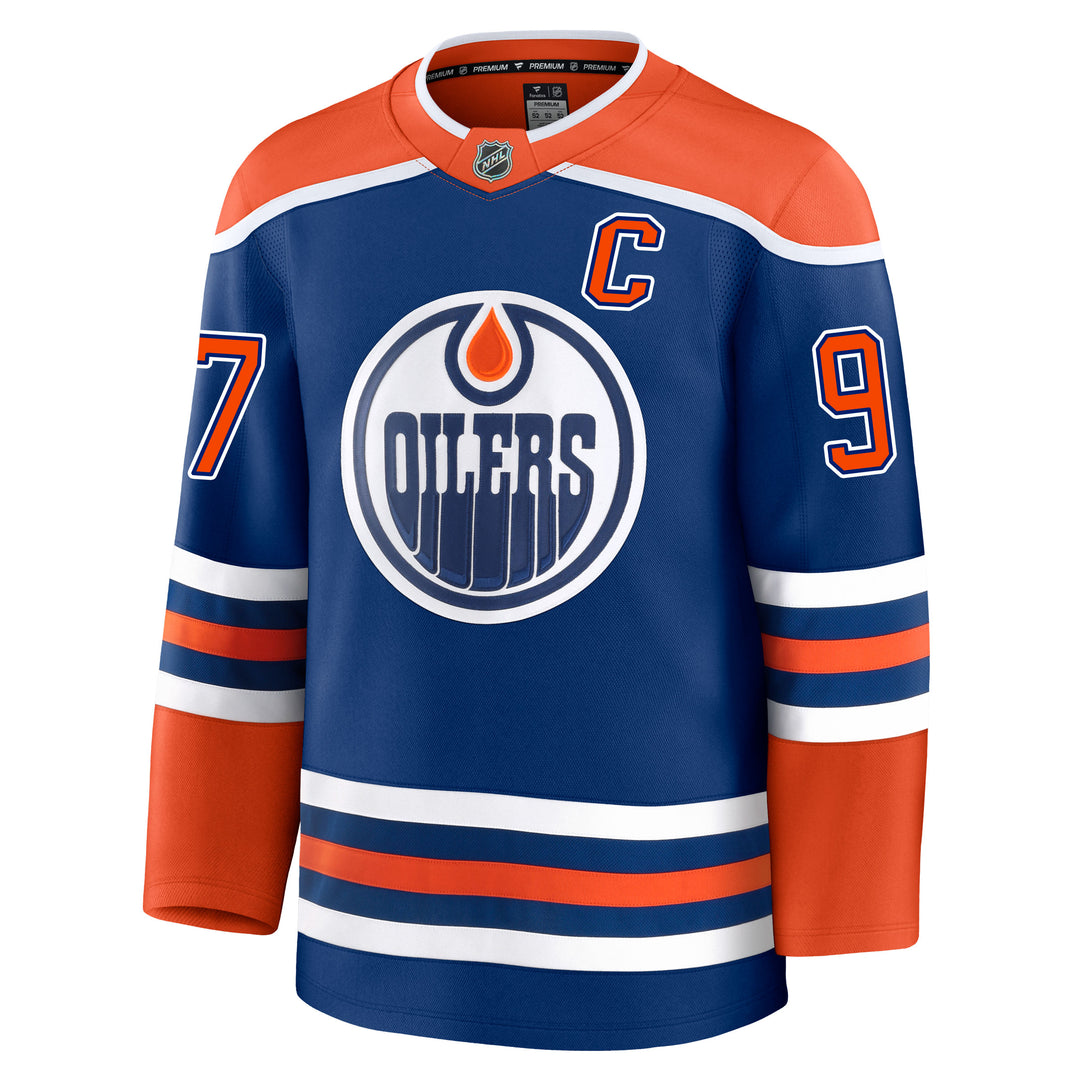 Connor McDavid Edmonton Oilers Fanatics Premium Royal Blue Home Jersey