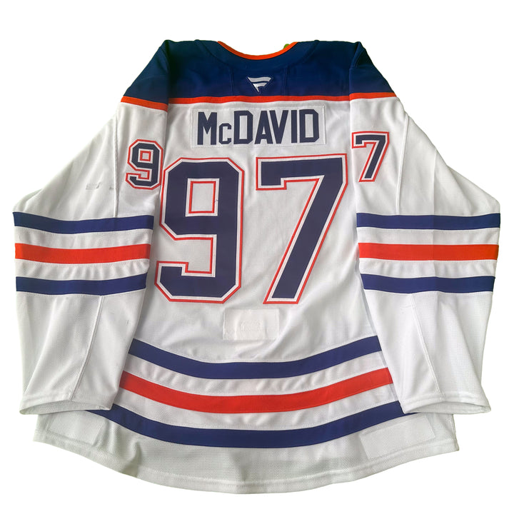 Connor McDavid Edmonton Oilers Game Worn Jersey - 2024-25 White Set #1A - C00192