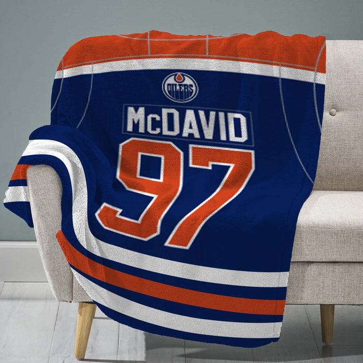 Connor McDavid Edmonton Oilers Royal 60" x 80" Throw Blanket