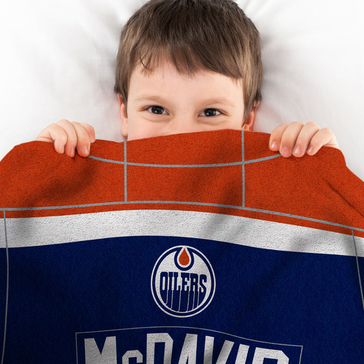 Connor McDavid Edmonton Oilers Royal 60" x 80" Throw Blanket