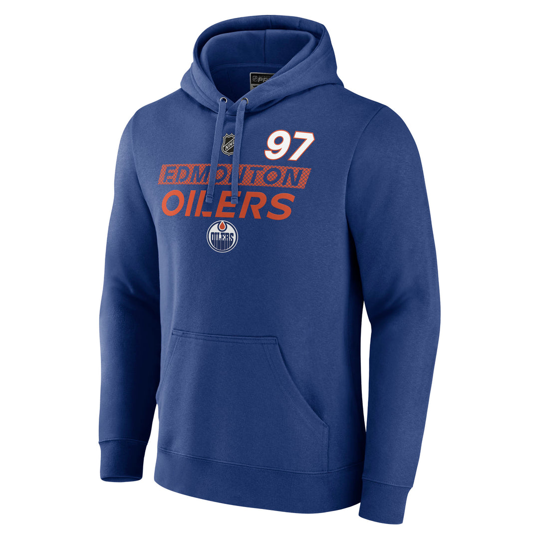 Connor McDavid Edmonton Oilers 2024-25 Fanatics Authentic Pro Blue Name & Number Hoodie