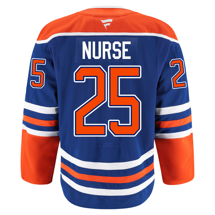 Darnell Nurse Edmonton Oilers Fanatics Authentic Pro On Ice Royal Blue Home Jersey