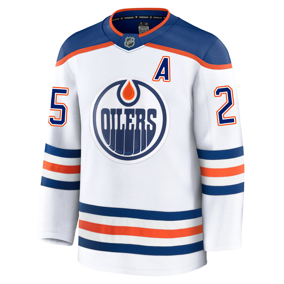 Darnell Nurse Edmonton Oilers Fanatics Premium White Away Jersey