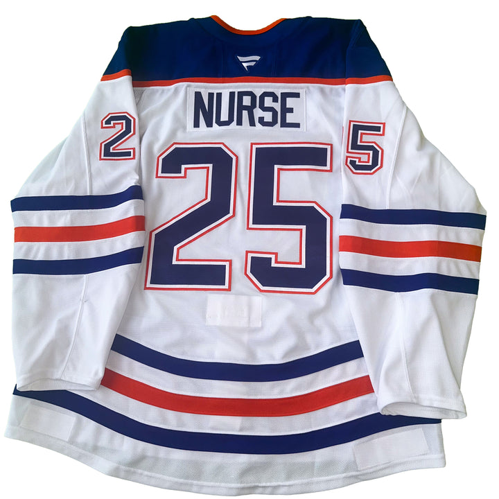 Darnell Nurse Edmonton Oilers Game Worn Jersey - 2024-25 White Set #1 - C00177