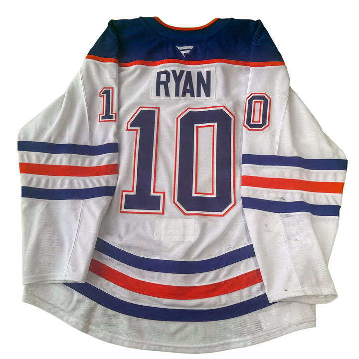 Derek Ryan Edmonton Oilers Game Worn Jersey - 2024-25 White Set #1 - C00170