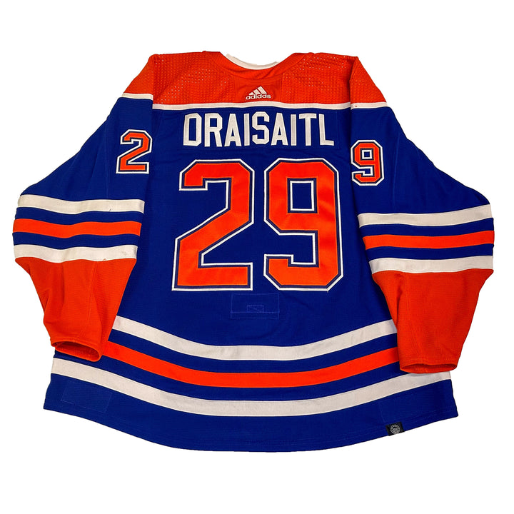 Leon Draisaitl Edmonton Oilers Game Worn Jersey - 2023-24 Royal Blue Set #3 - B00446