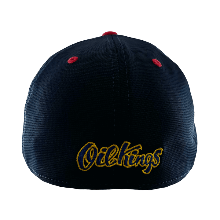 Edmonton Oil Kings American Needle Platinum Navy Deboss Adjustable Hat