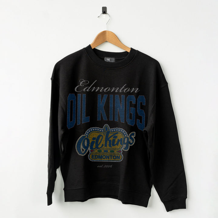 Edmonton Oil Kings Unisex Line Change Black Gameday Crewneck Sweatshirt