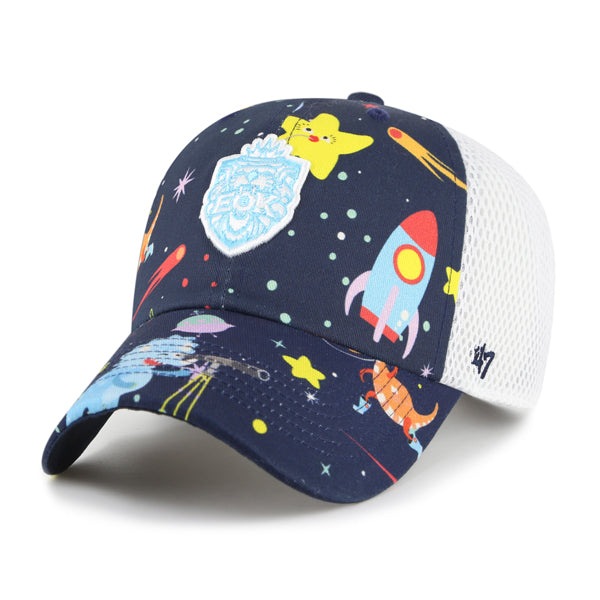 Edmonton Oil Kings Youth '47 Navy Space Dinosaur Clean Up Adjustable Hat