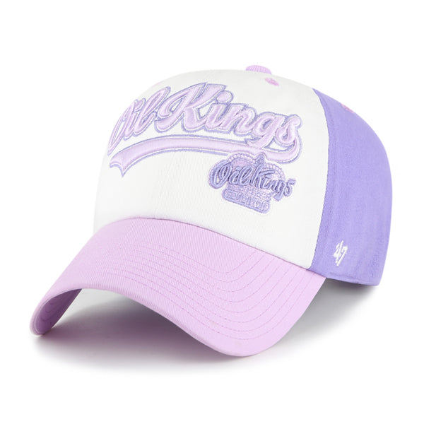 Edmonton Oil Kings Youth '47 Purple & White Scoot Clean Up Adjustable Hat