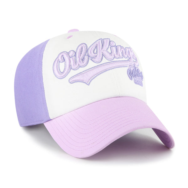 Edmonton Oil Kings Youth '47 Purple & White Scoot Clean Up Adjustable Hat