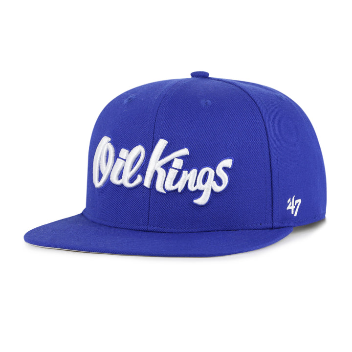 Edmonton Oil Kings '47 Blue Script Captain Snapback Hat