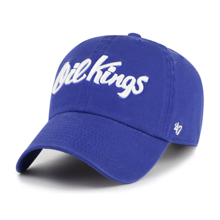 Edmonton Oil Kings '47 Blue Script Clean Up Adjustable Hat