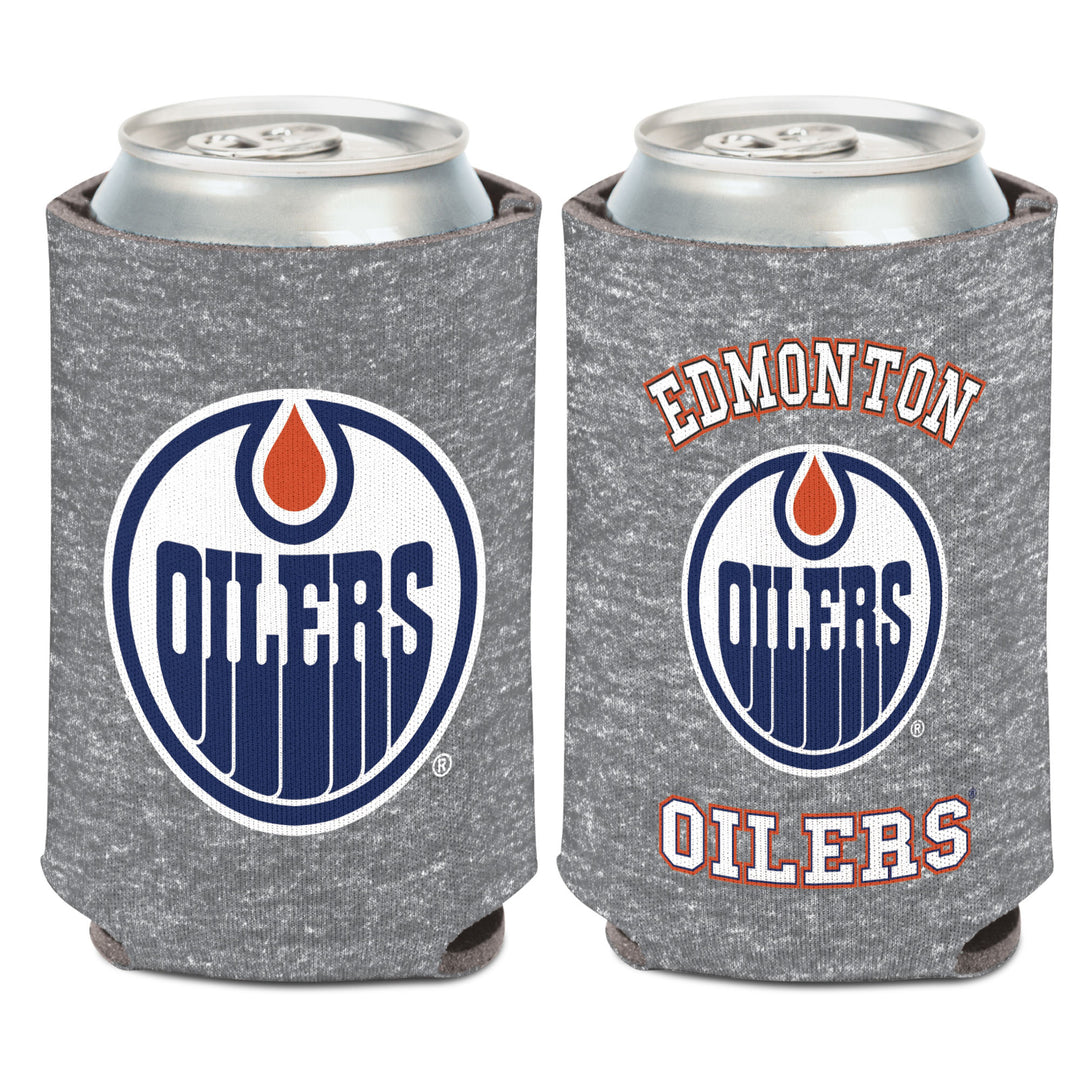 Edmonton Oilers 12oz Grey Heathered Can Cooler/Koozie