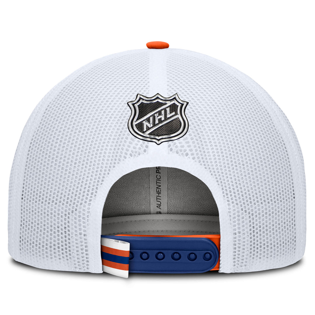 Edmonton Oilers 2024-25 Fanatics Blue Authentic Pro Rink 5 Meshback Snapback Hat