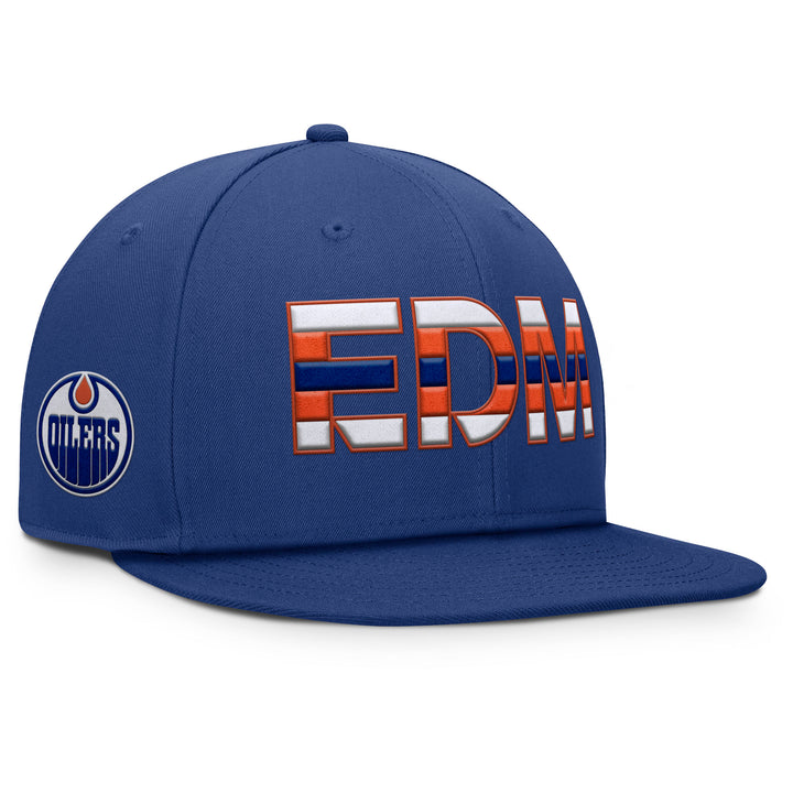 Edmonton Oilers 2024-25 Fanatics Blue Authentic Pro Rink Flatbrim Snapback Hat