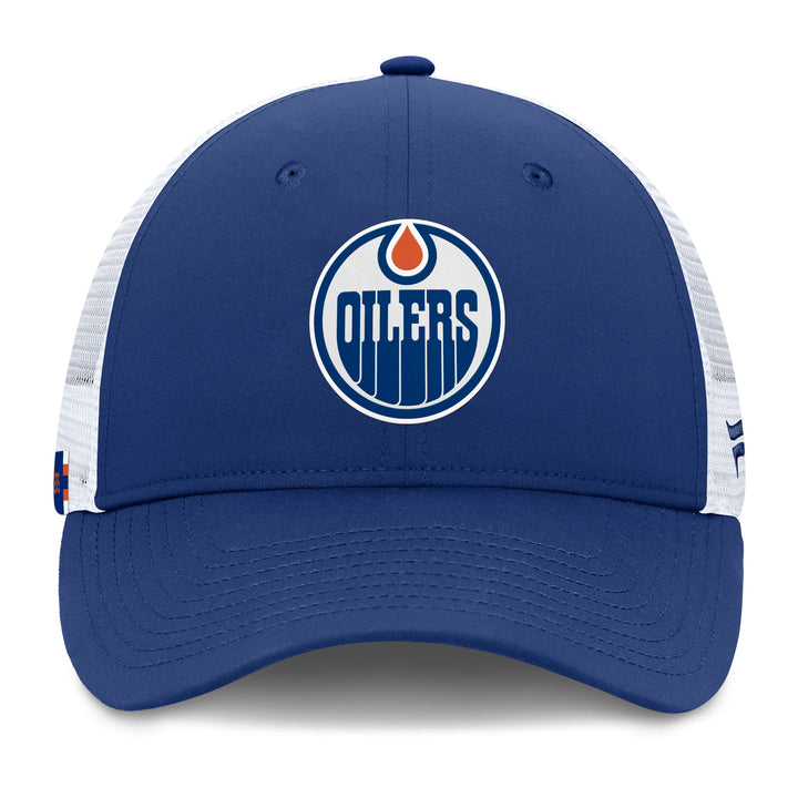 Edmonton Oilers 2024-25 Fanatics Blue Authentic Pro Rink Meshback Snapback Hat