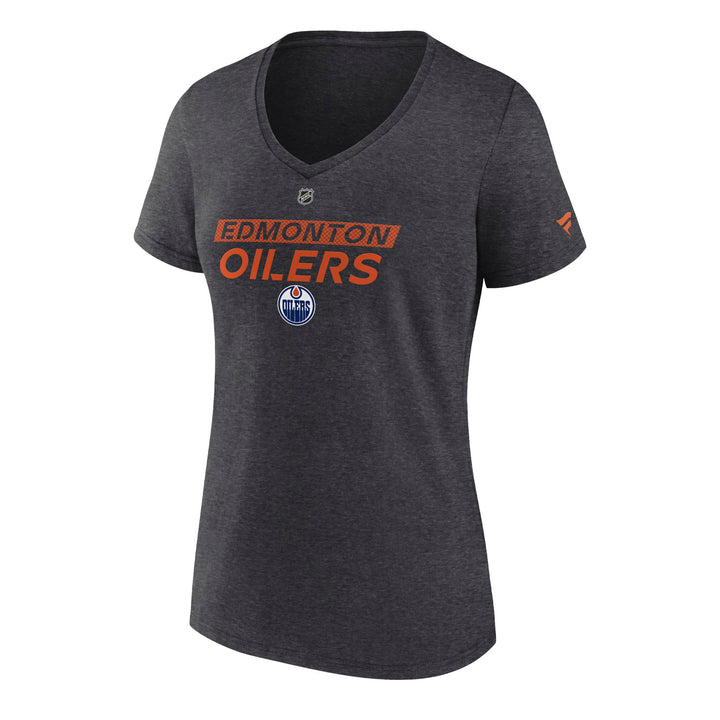 Edmonton Oilers 2024-25 Women's Fanatics Authentic Pro Grey Primary T-Shirt