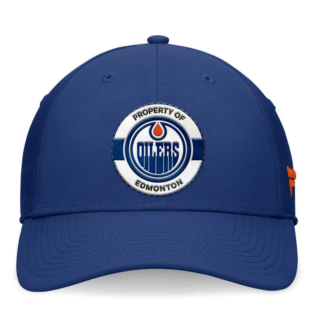 Edmonton Oilers Fanatics Blue 2024 NHL Training Camp Authentic Pro Flex Hat