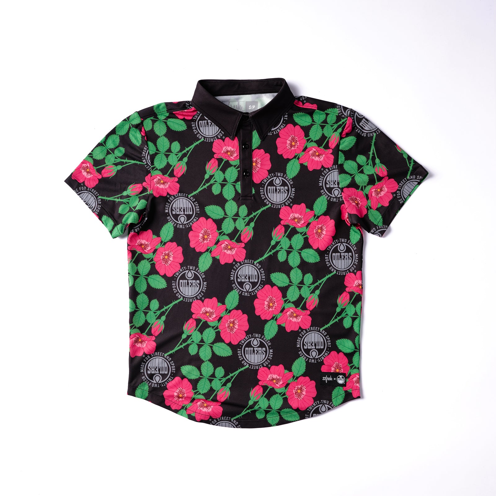 Edmonton Oilers 22Fresh Wild Rose Polo