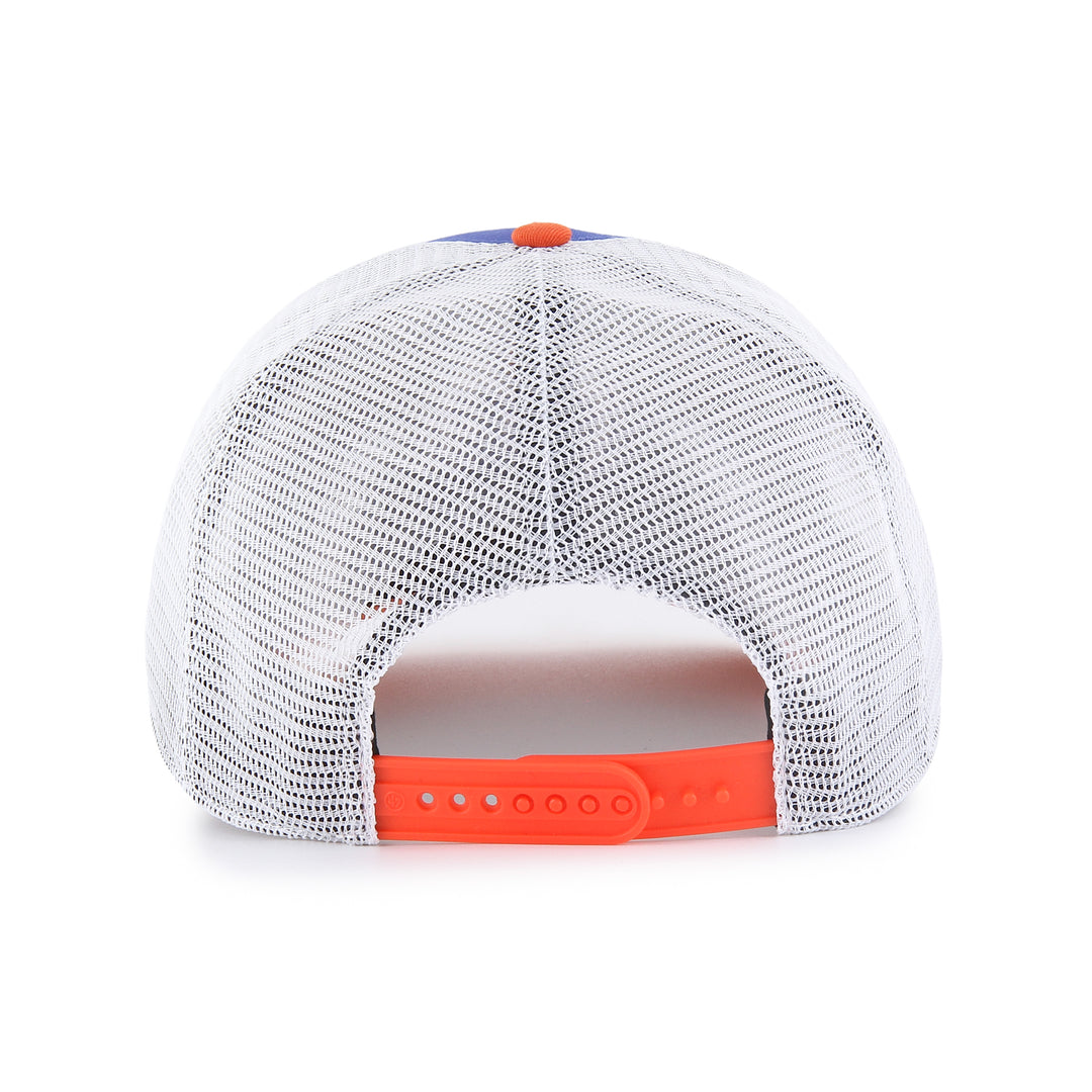 Edmonton Oilers '47 White & Blue Double Header Hitch Snapback Hat