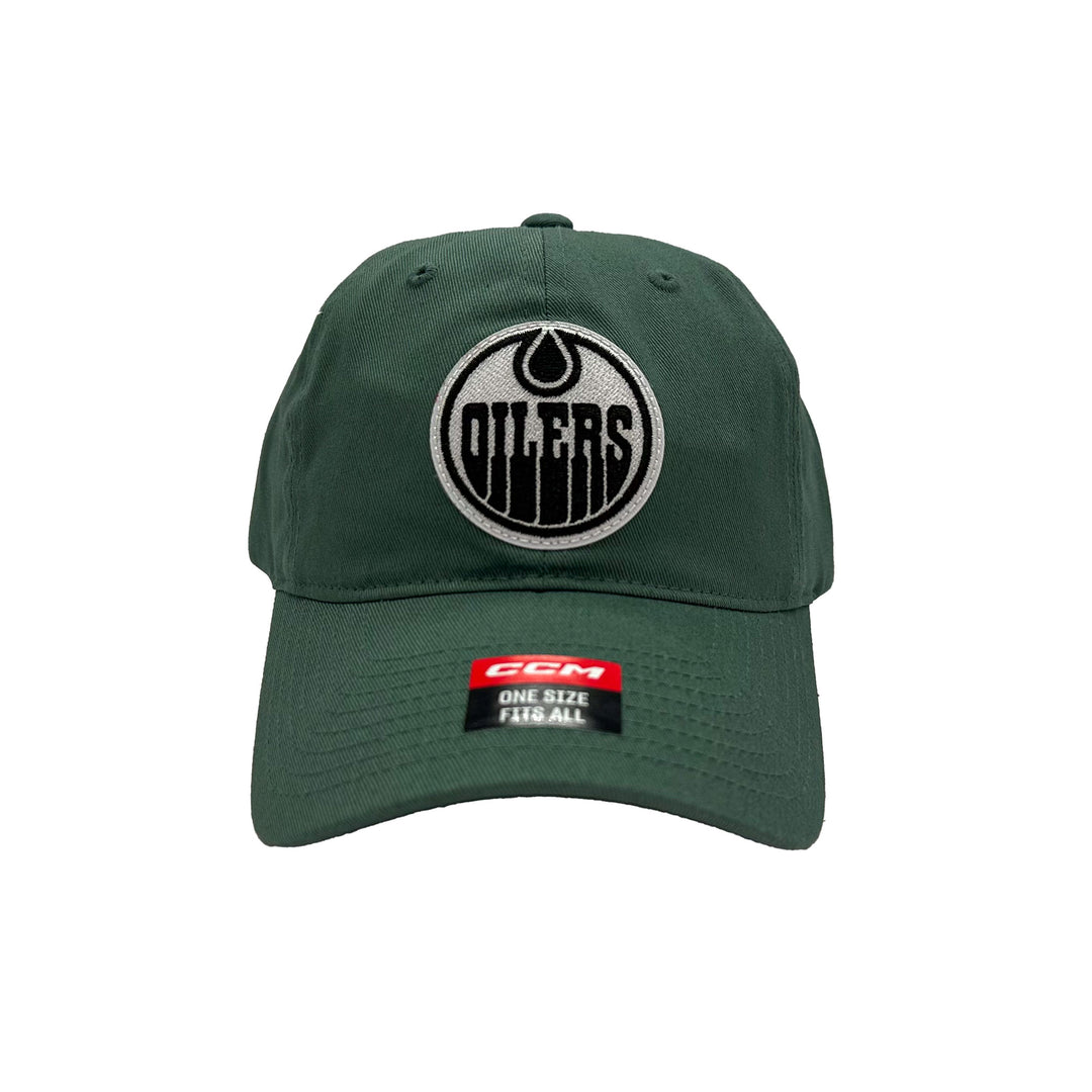 Edmonton Oilers CCM Sage Green Slouch Adjustable Hat