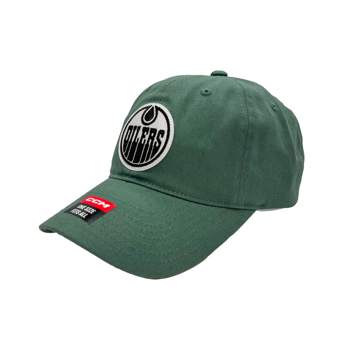 Edmonton Oilers CCM Sage Green Slouch Adjustable Hat