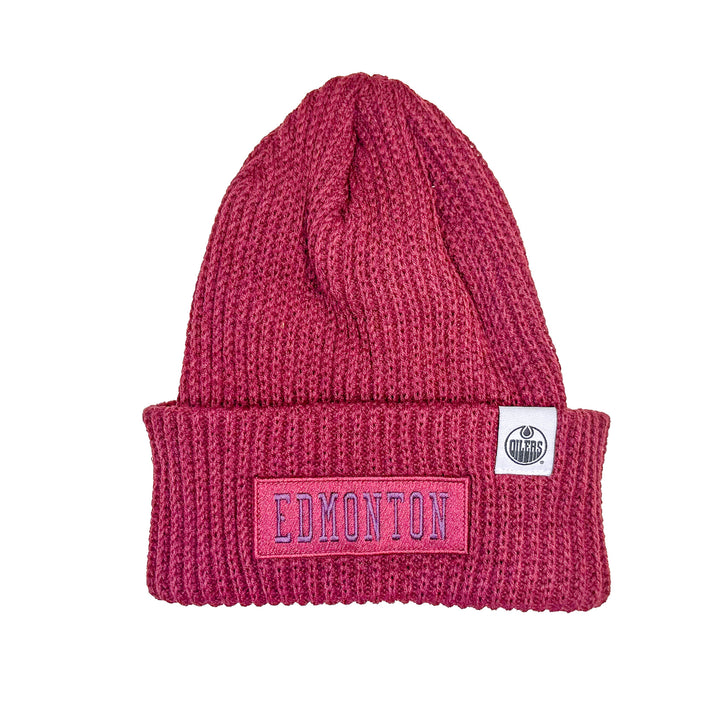 Edmonton Oilers CCM Maroon Acai High Cuff Toque/Beanie