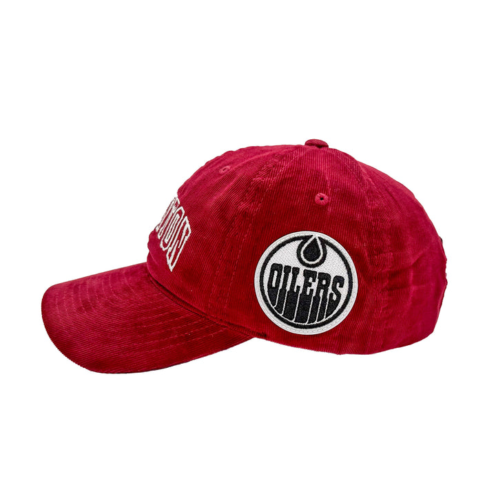 Edmonton Oilers CCM Maroon Corduroy Acai Slouch Adjustable Hat