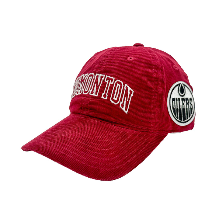 Edmonton Oilers CCM Maroon Corduroy Acai Slouch Adjustable Hat