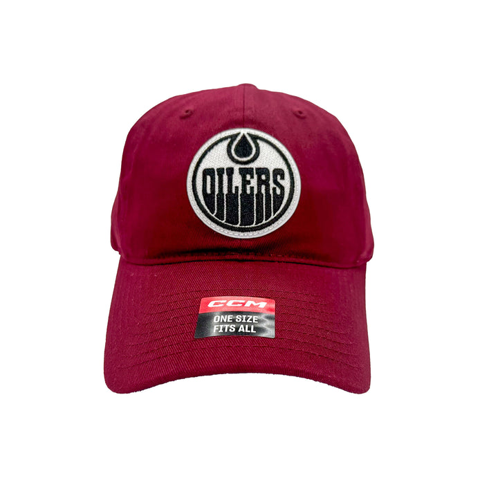 Edmonton Oilers CCM Maroon Acai Slouch Adjustable Hat