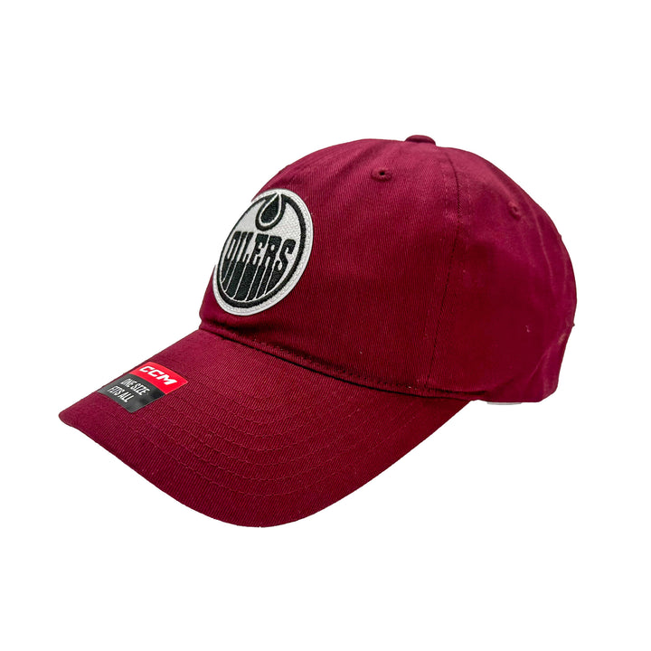 Edmonton Oilers CCM Maroon Acai Slouch Adjustable Hat