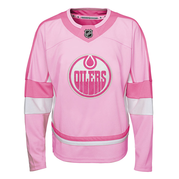 Connor McDavid Edmonton Oilers Youth Pink Fashion Jersey