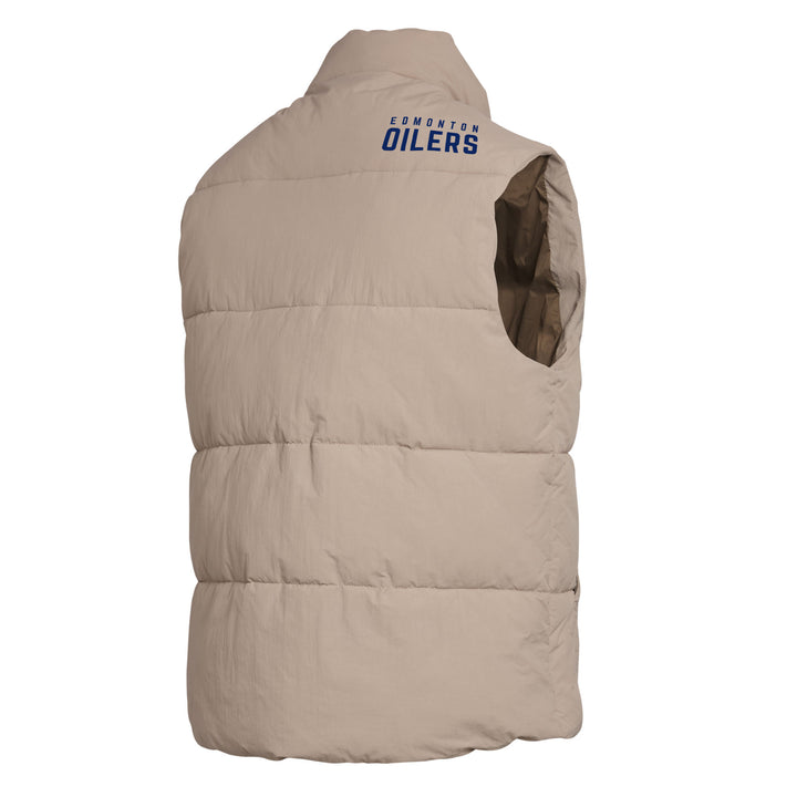 Edmonton Oilers Darius Rucker Tan Puffer Vest