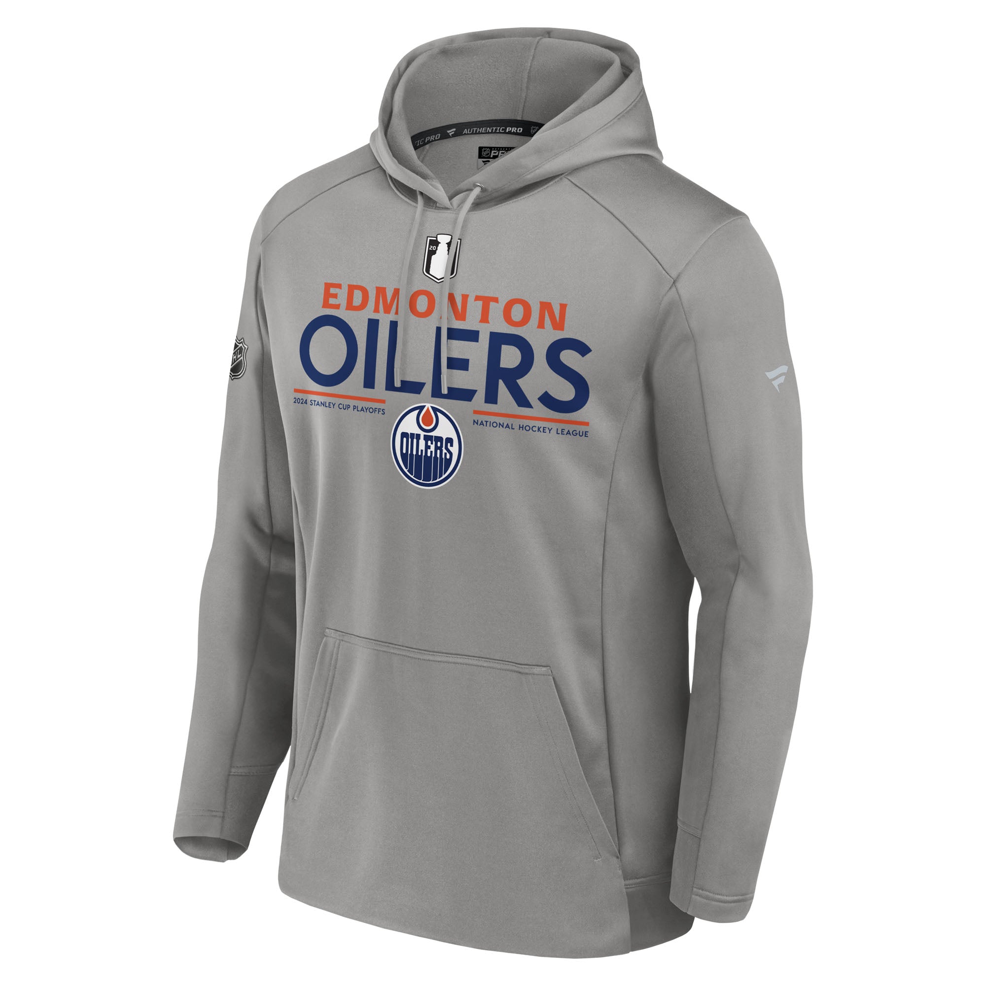 Edmonton Oilers 2024 Stanley Cup Playoffs Fanatics Authentic Pro  Participant Grey Hoodie