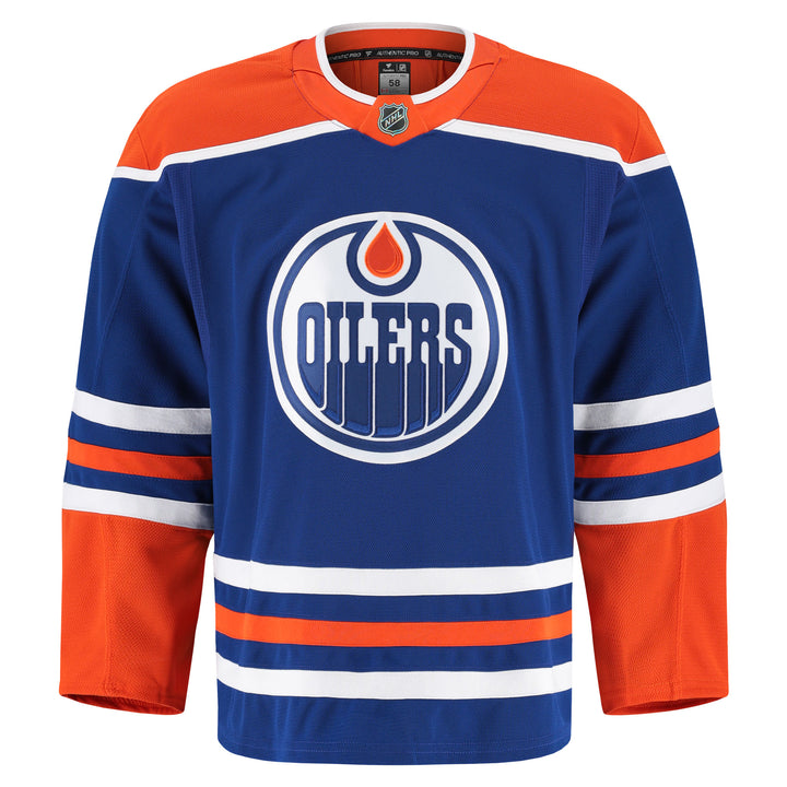 Edmonton Oilers Fanatics Blank Authentic Pro On Ice Royal Blue Home Jersey